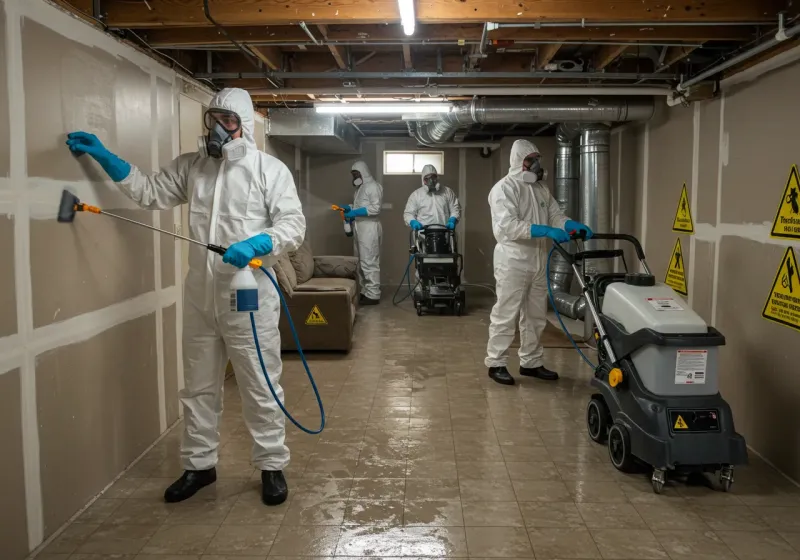 Basement Moisture Removal and Structural Drying process in Park City, UT